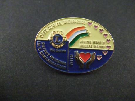 Lions Club International India Love hearts liberal hands